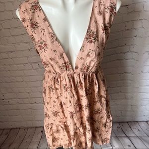 House of Harlow 1960 Floral linen blend dress